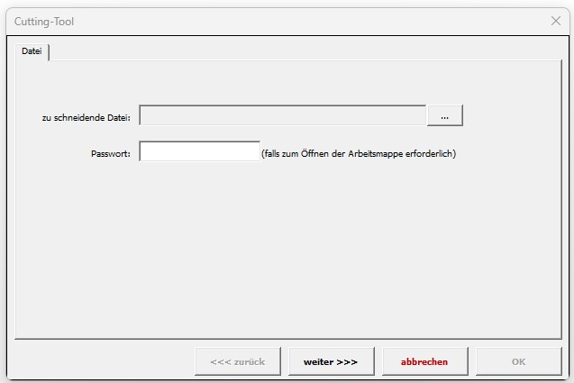 Aufteilen einer Tabelle